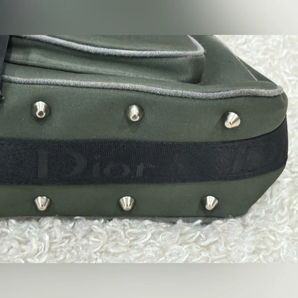 Christian Dior Stylish Embellished Satin Pochette Handle Bag